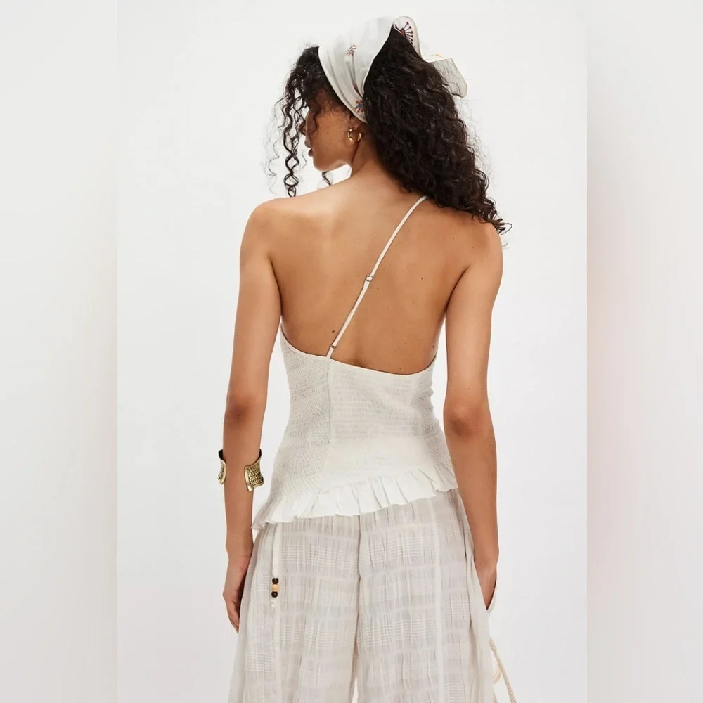 New Free People Adeline Smocked Top